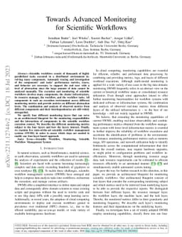 Towards Advanced Monitoring for Scientific Workflows