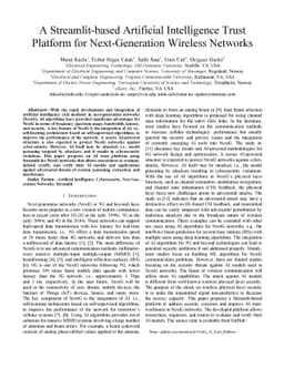A Streamlit-based Artificial Intelligence Trust Platform for
  Next-Generation Wireless Networks