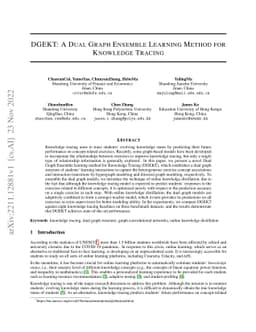 DGEKT: A Dual Graph Ensemble Learning Method for Knowledge Tracing