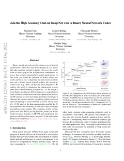 Join the High Accuracy Club on ImageNet with A Binary Neural Network
  Ticket