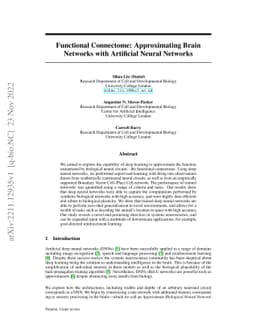 Functional Connectome: Approximating Brain Networks with Artificial
  Neural Networks