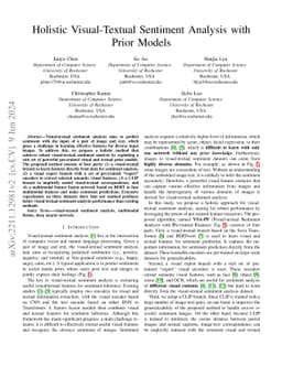 Holistic Visual-Textual Sentiment Analysis with Prior Models