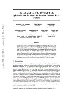 Causal Analysis of the TOPCAT Trial: Spironolactone for Preserved
  Cardiac Function Heart Failure