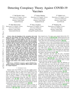 Detecting Conspiracy Theory Against COVID-19 Vaccines