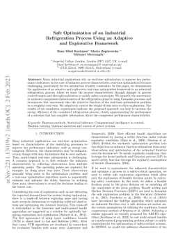 Safe Optimization of an Industrial Refrigeration Process Using an
  Adaptive and Explorative Framework