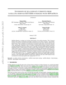 Inversion of sea surface currents from satellite-derived SST-SSH
  synergies with 4DVarNets