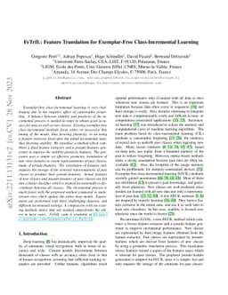 FeTrIL: Feature Translation for Exemplar-Free Class-Incremental Learning