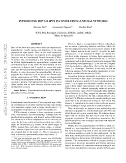 Introducing topography in convolutional neural networks