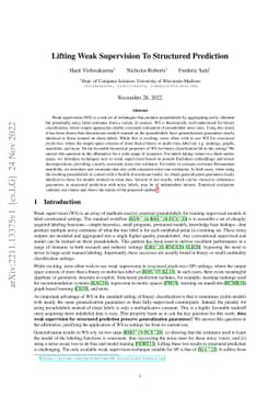 Lifting Weak Supervision To Structured Prediction