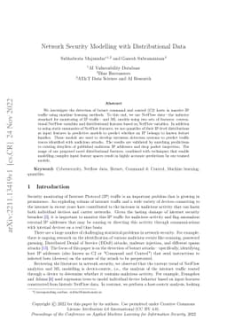 Network Security Modelling with Distributional Data