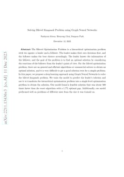 Solving Bilevel Knapsack Problem using Graph Neural Networks