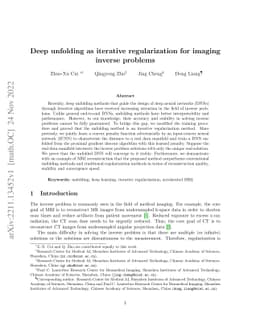 Deep unfolding as iterative regularization for imaging inverse problems
