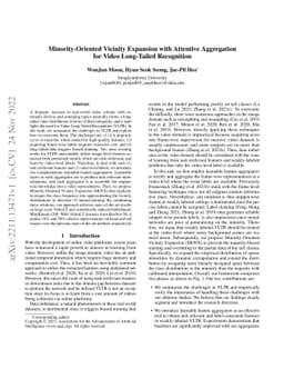 Minority-Oriented Vicinity Expansion with Attentive Aggregation for
  Video Long-Tailed Recognition