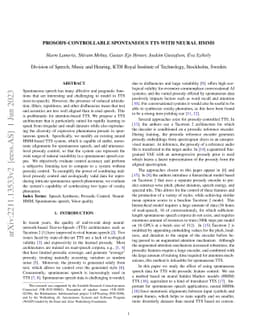 Prosody-controllable spontaneous TTS with neural HMMs
