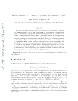 Online Regularized Learning Algorithm for Functional Data