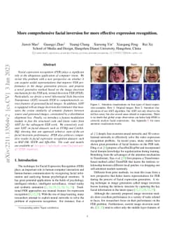 More comprehensive facial inversion for more effective expression
  recognition