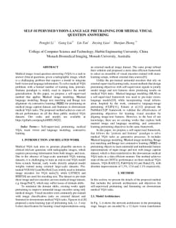 Self-supervised vision-language pretraining for Medical visual question
  answering