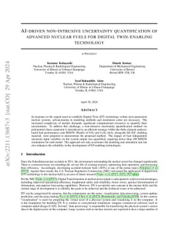 AI-driven non-intrusive uncertainty quantification of advanced nuclear
  fuels for digital twin-enabling technology