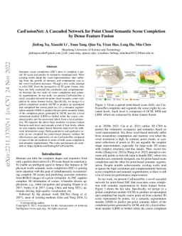CasFusionNet: A Cascaded Network for Point Cloud Semantic Scene
  Completion by Dense Feature Fusion
