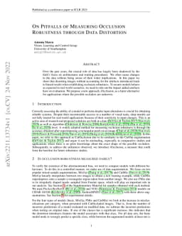 On Pitfalls of Measuring Occlusion Robustness through Data Distortion