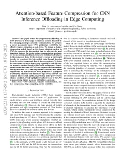 Attention-based Feature Compression for CNN Inference Offloading in Edge
  Computing