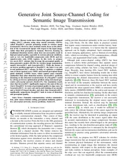 Generative Joint Source-Channel Coding for Semantic Image Transmission