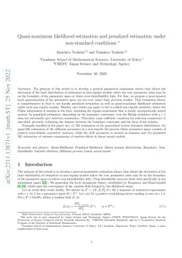 Quasi-maximum likelihood estimation and penalized estimation under
  non-standard conditions