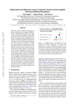 Global and Local Hierarchy-aware Contrastive Framework for Implicit
  Discourse Relation Recognition