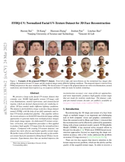 FFHQ-UV: Normalized Facial UV-Texture Dataset for 3D Face Reconstruction
