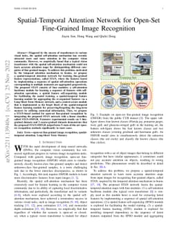 Spatial-Temporal Attention Network for Open-Set Fine-Grained Image
  Recognition