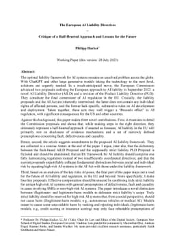The European AI Liability Directives -- Critique of a Half-Hearted
  Approach and Lessons for the Future