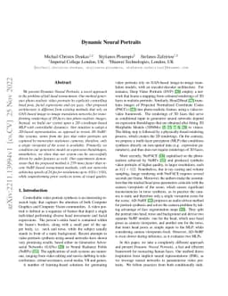 Dynamic Neural Portraits