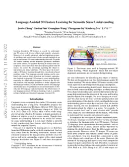 Language-Assisted 3D Feature Learning for Semantic Scene Understanding