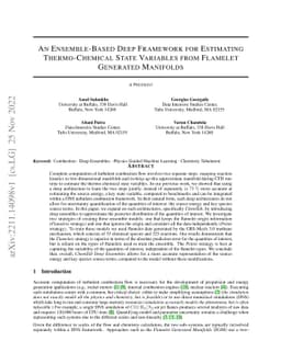 An Ensemble-Based Deep Framework for Estimating Thermo-Chemical State
  Variables from Flamelet Generated Manifolds