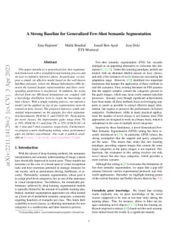 A Strong Baseline for Generalized Few-Shot Semantic Segmentation