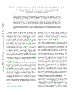 Data-driven identification and analysis of the glass transition in
  polymer melts