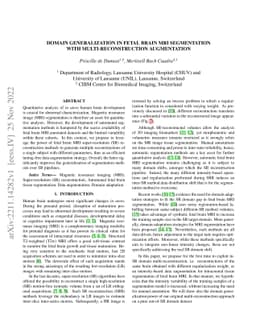 Domain generalization in fetal brain MRI segmentation \\with
  multi-reconstruction augmentation