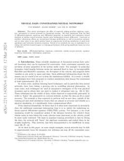 Neural DAEs: Constrained neural networks