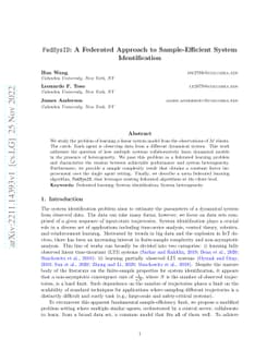 FedSysID: A Federated Approach to Sample-Efficient System Identification