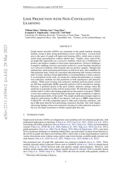 Link Prediction with Non-Contrastive Learning