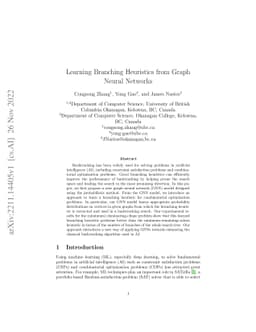 Learning Branching Heuristics from Graph Neural Networks
