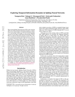Exploring Temporal Information Dynamics in Spiking Neural Networks