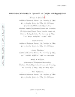 Information Geometry of Dynamics on Graphs and Hypergraphs