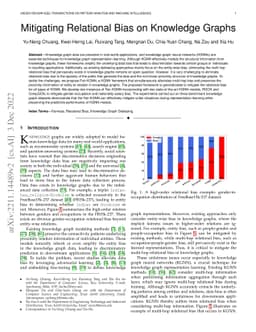 Mitigating Relational Bias on Knowledge Graphs
