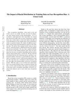 The Impact of Racial Distribution in Training Data on Face Recognition
  Bias: A Closer Look