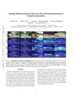 Residual Pattern Learning for Pixel-wise Out-of-Distribution Detection
  in Semantic Segmentation