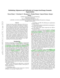 Rethinking Alignment and Uniformity in Unsupervised Image Semantic
  Segmentation