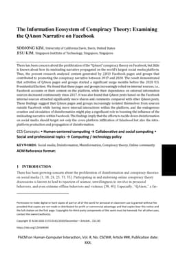 The Information Ecosystem of Conspiracy Theory: Examining the QAnon
  Narrative on Facebook