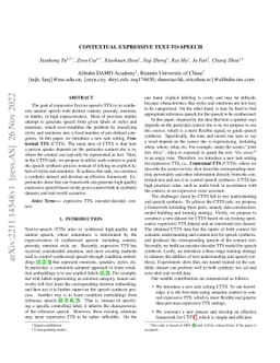Contextual Expressive Text-to-Speech