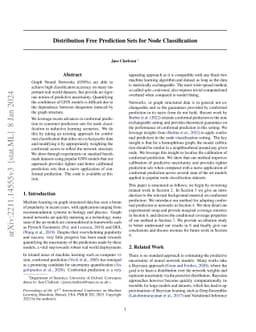 Distribution Free Prediction Sets for Node Classification